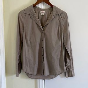 Button down work jcrew grey/tan